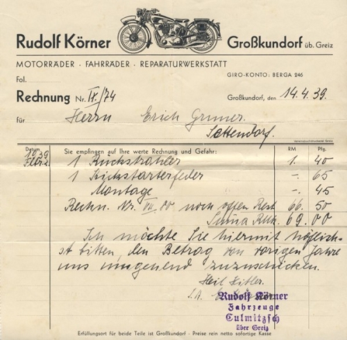 Rudolf Körner Großkundorf Culmitzsch